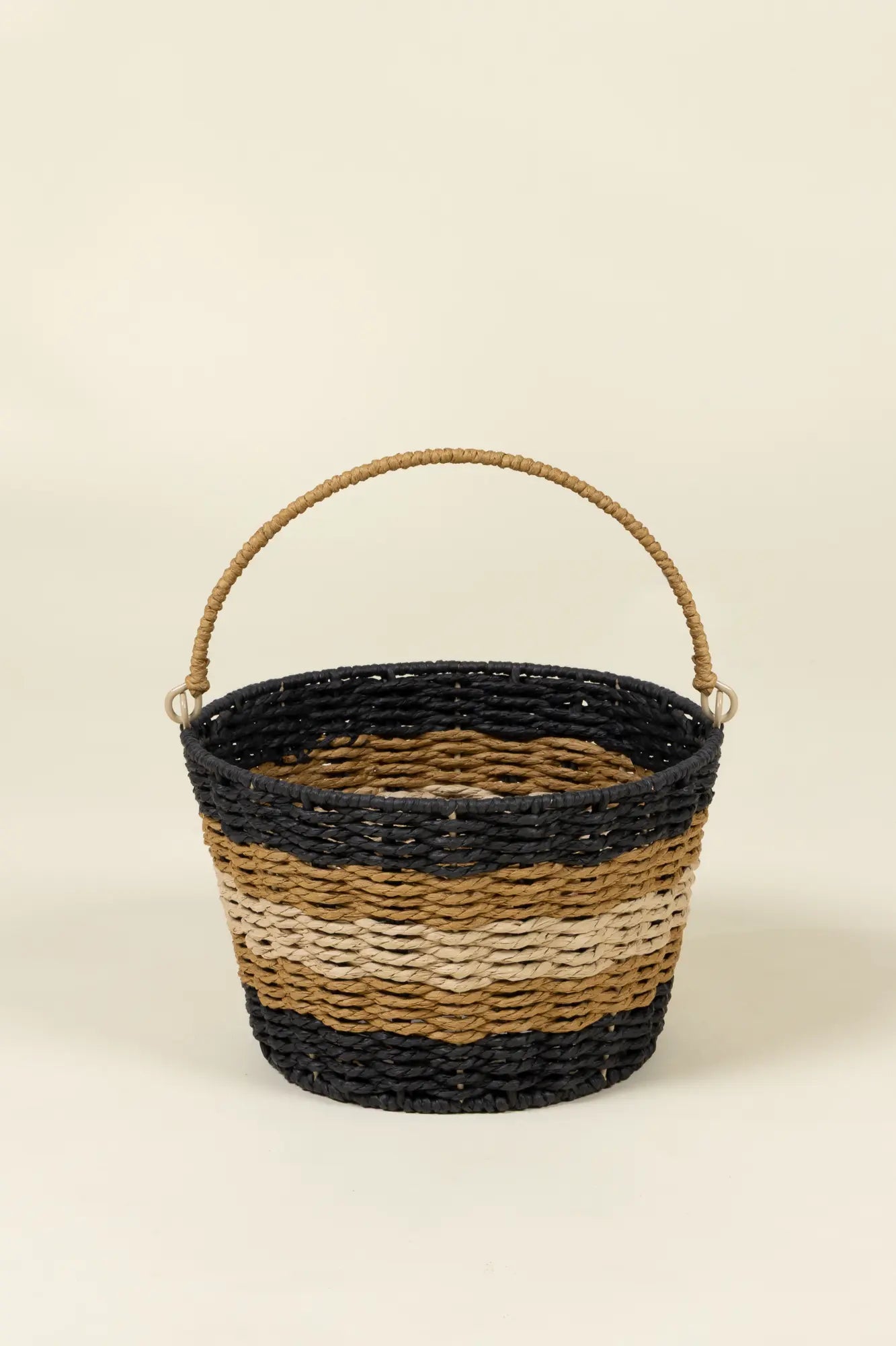 Image of Autumn Striped Treat Basket – Medium