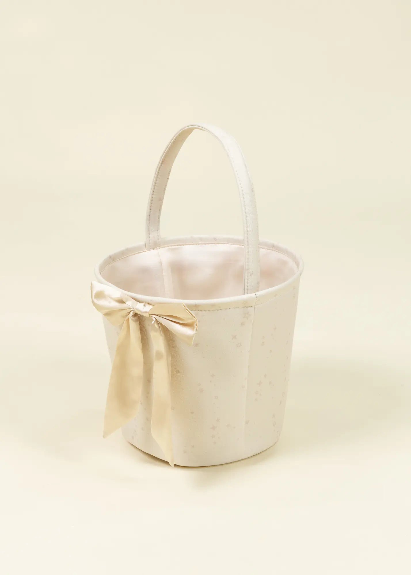 Image of Twinkle Star Fabric Treat Basket with Bow – Medium