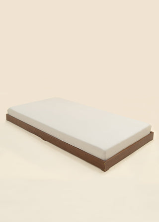 Base de lit en bois - Format simple - Noisette