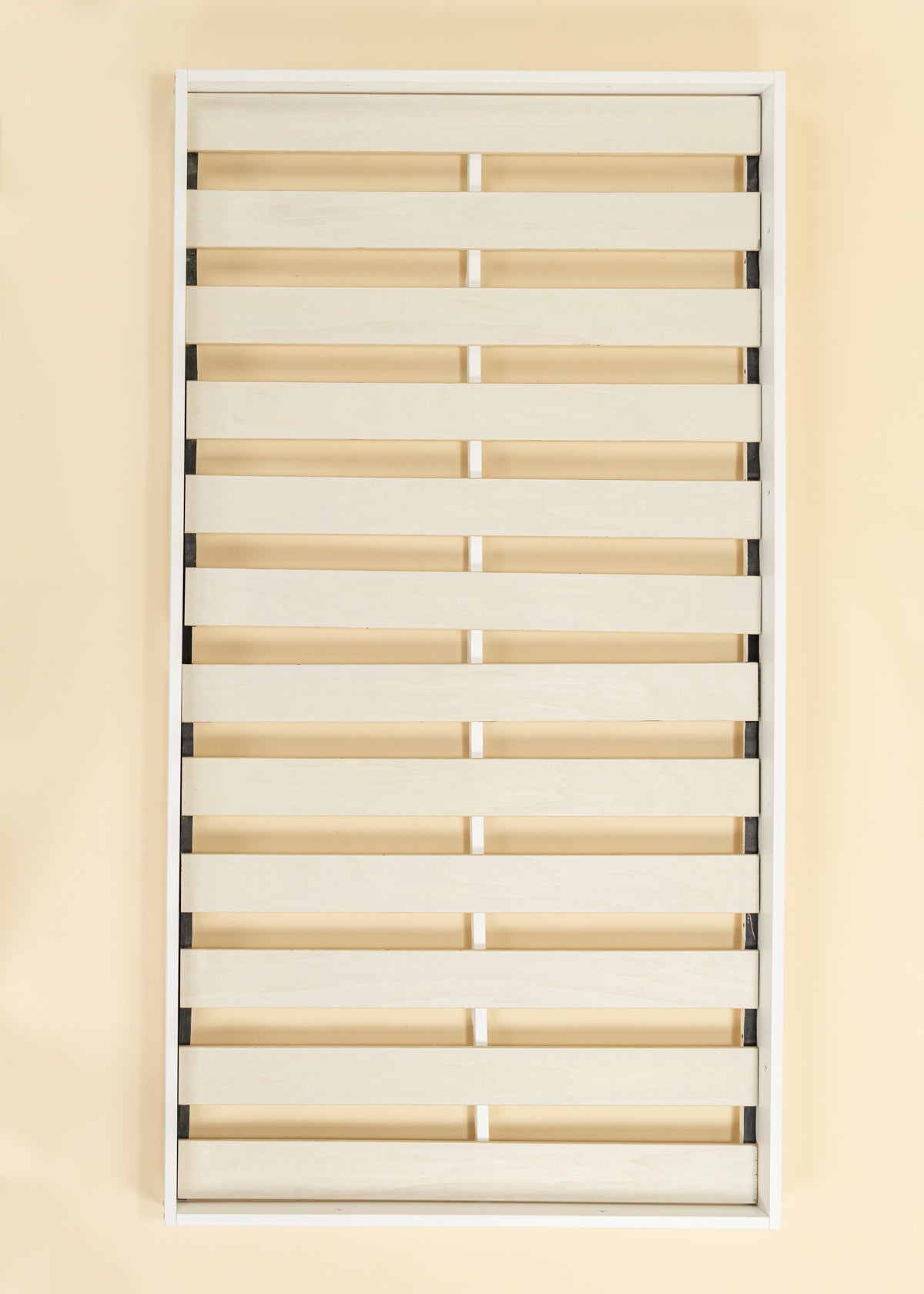 Image of Base de lit en bois - Format simple - Blanc