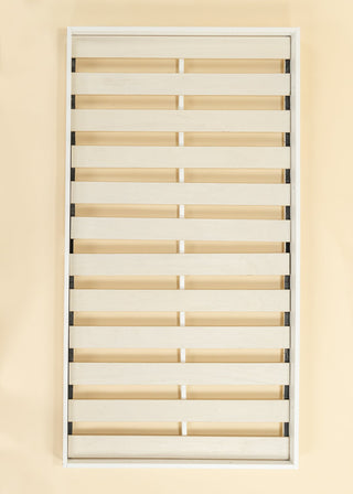 Base de lit en bois - Format simple - Blanc