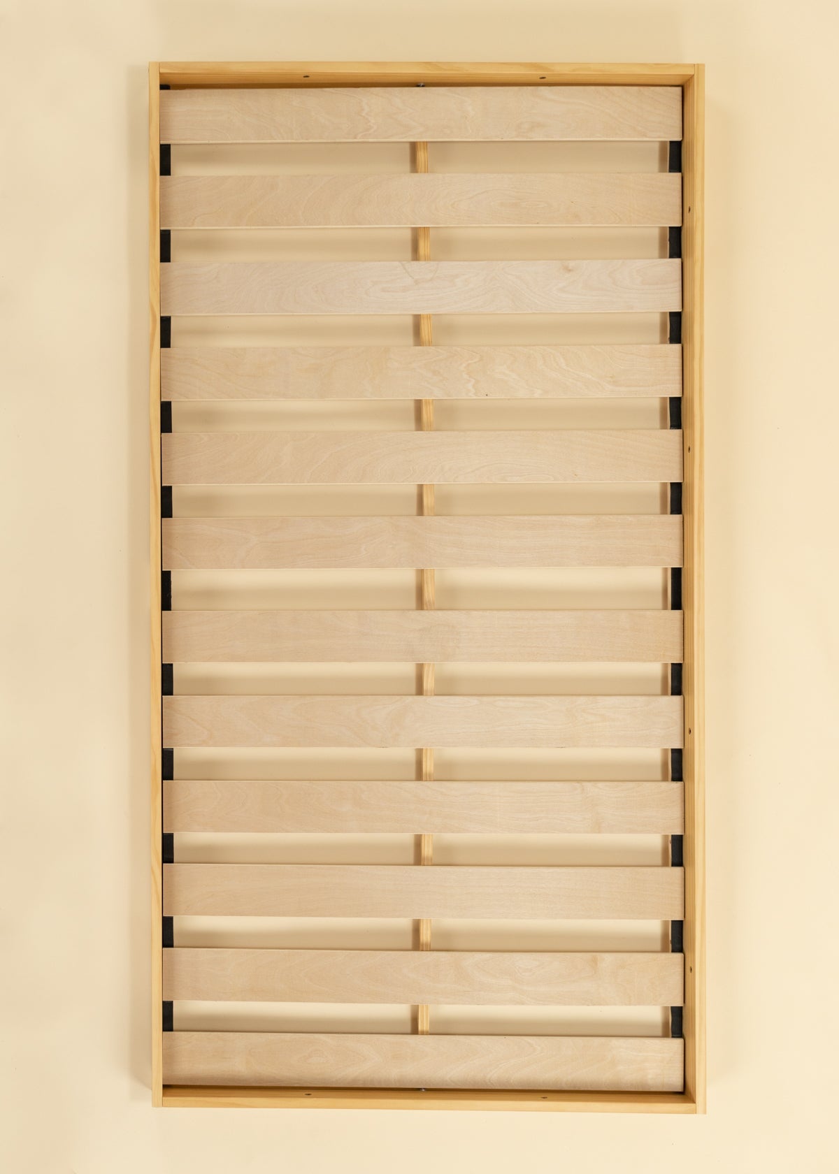 Image of Base de lit en bois - Format simple - Bois naturel