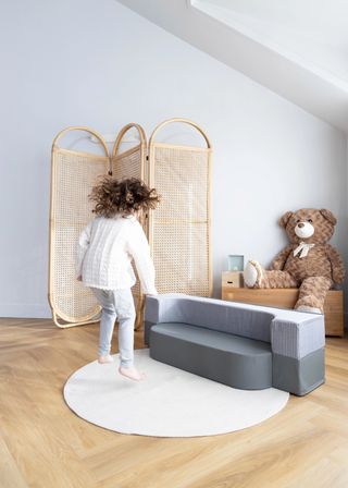 Transformable Vegan Leather Kid Sofa - Shades of Night