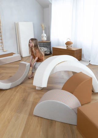 Ensemble de jeux de blocs en mousse et piscine de balles (6 pièces) - Tons de jour