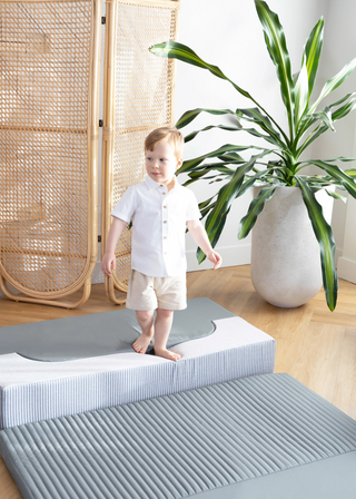 Transformable Vegan Leather Kid Sofa - Shades of Night