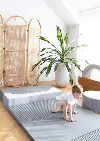 Matelas de jeux en mousse & cuir végétalien - Tons de nuit