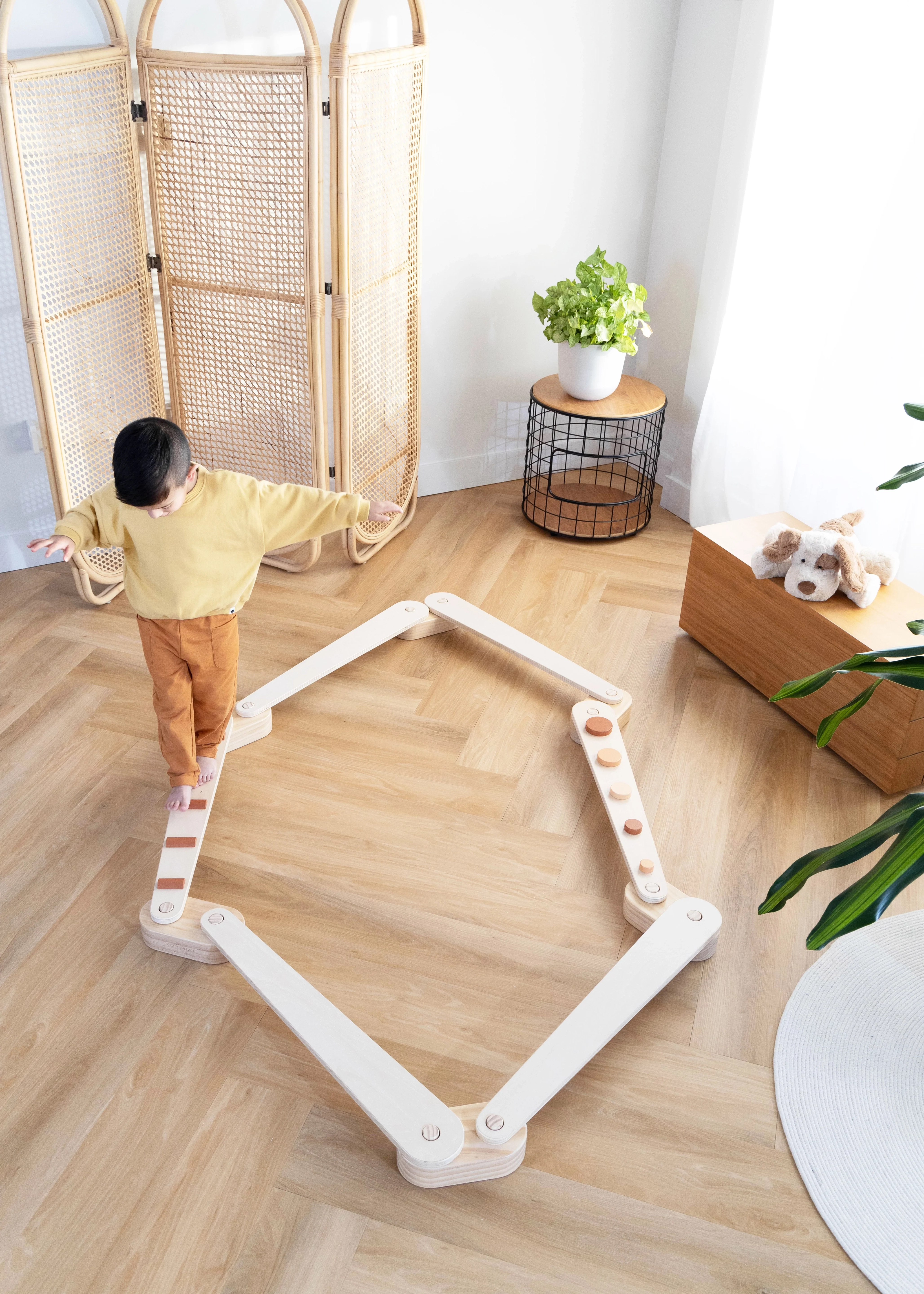 Image of Wooden Balance Beams Set - Dots