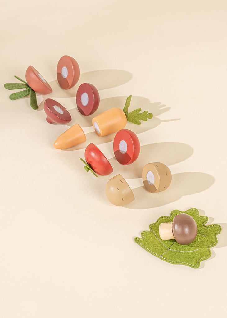 Wooden Vegetables Playset - Toy Food