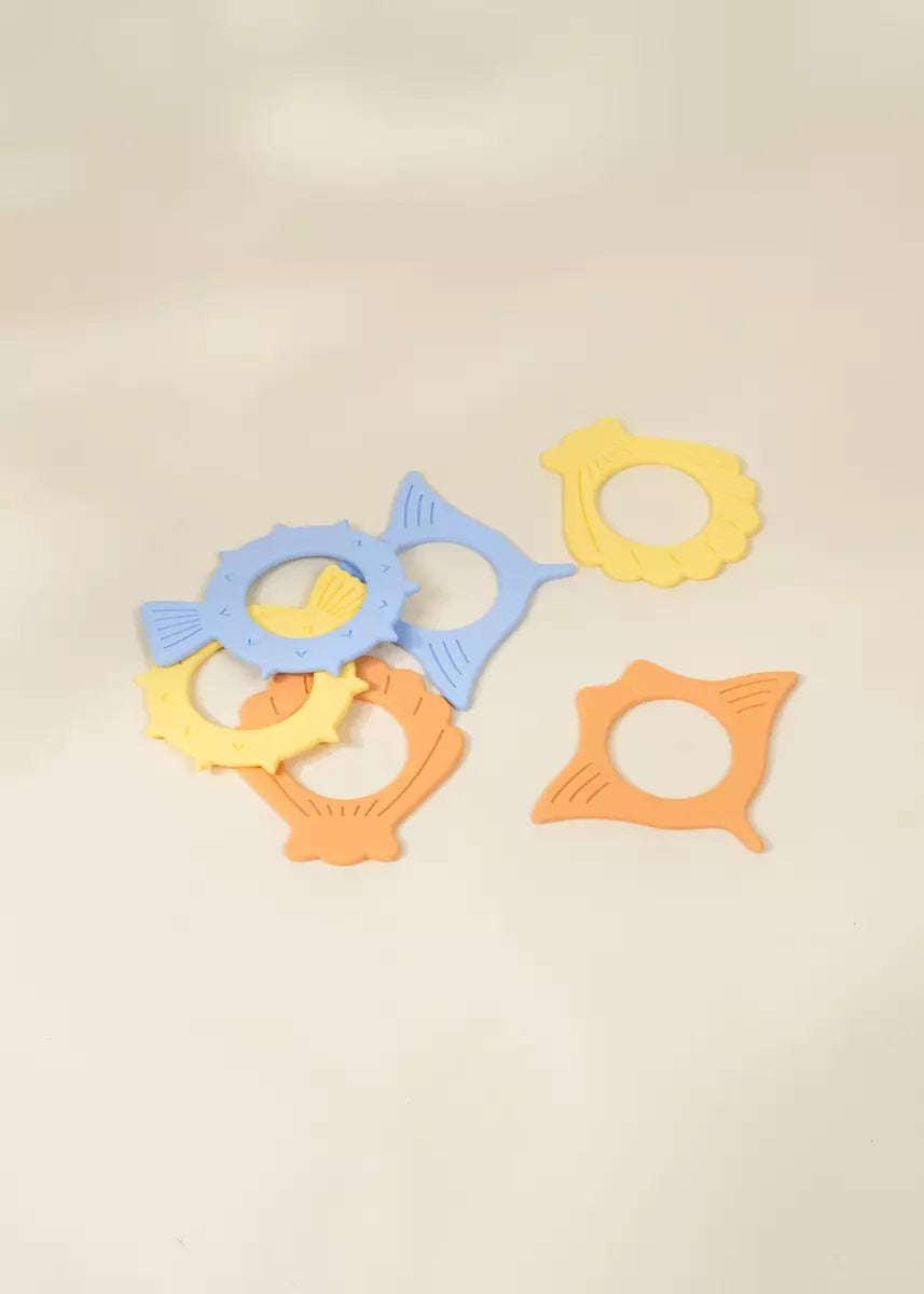 Ensemble de 6 anneaux de plongée en silicone pour la piscine - Océan