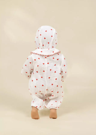 CocoBaby 18" (46 cm) Baby Play Doll Clothing Set – Heart Pajamas