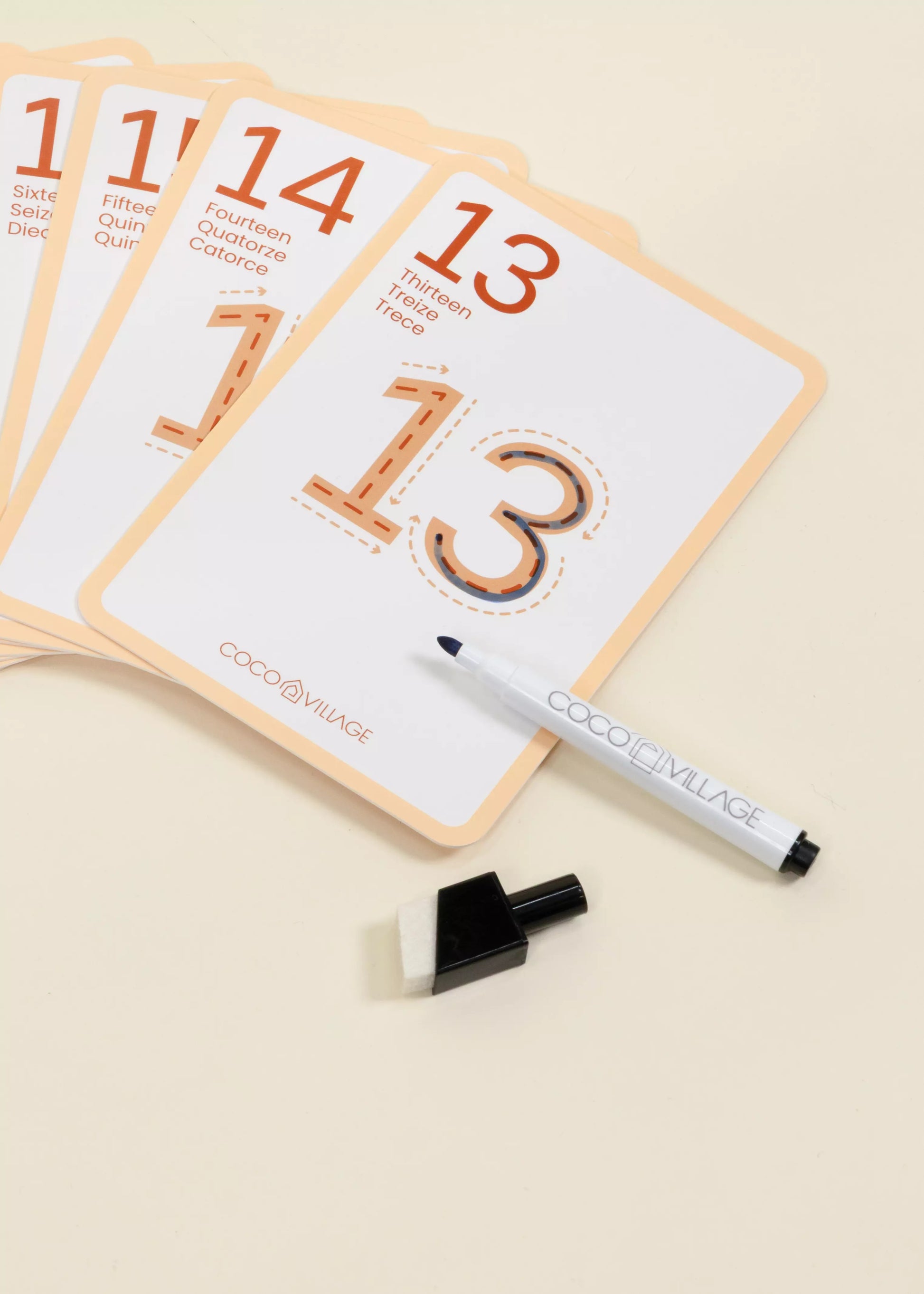 Ensemble de 24 cartes éducatives – Les nombres
