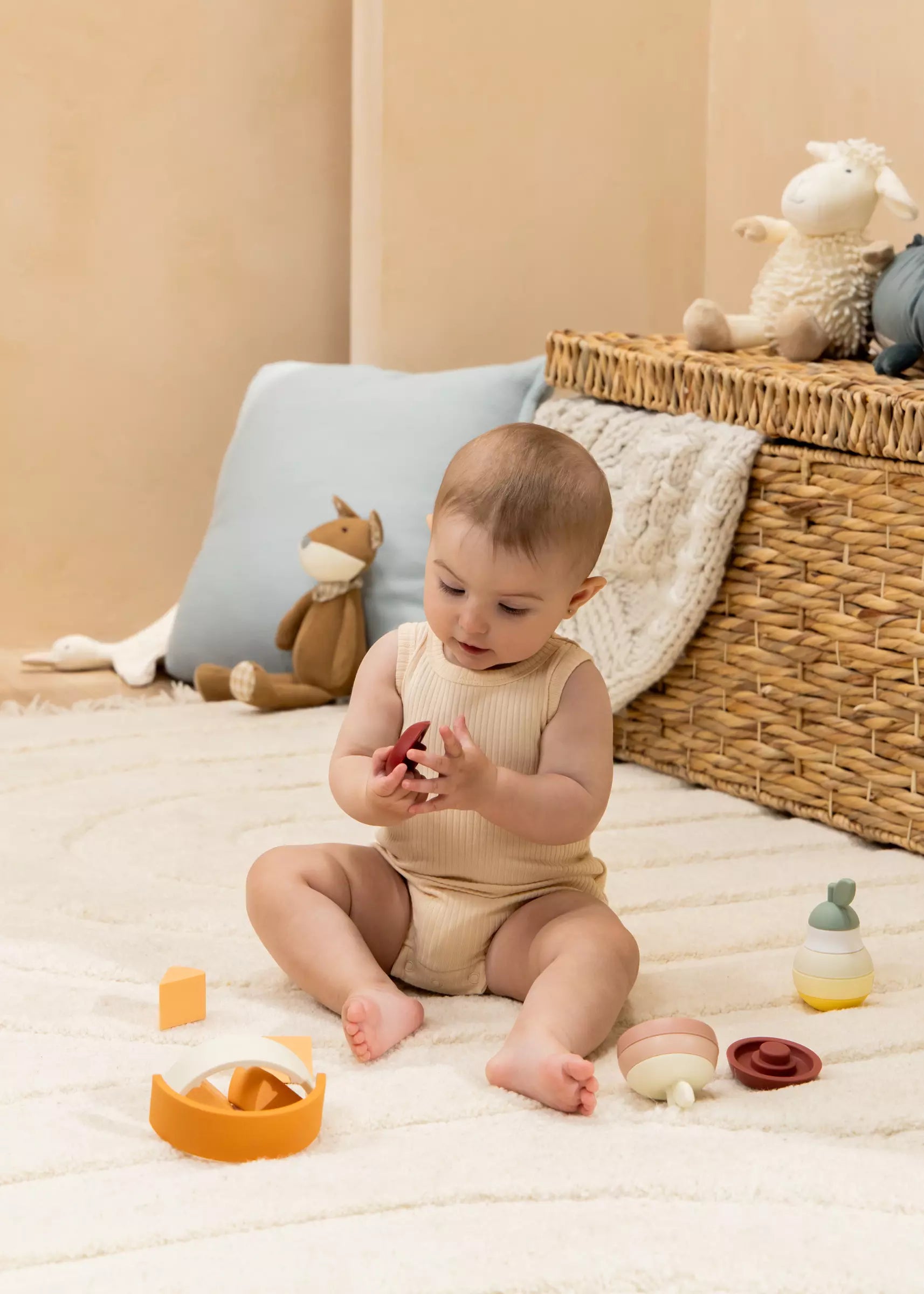 Image of 3 jeux de fruits empilables en silicone (16 pièces)