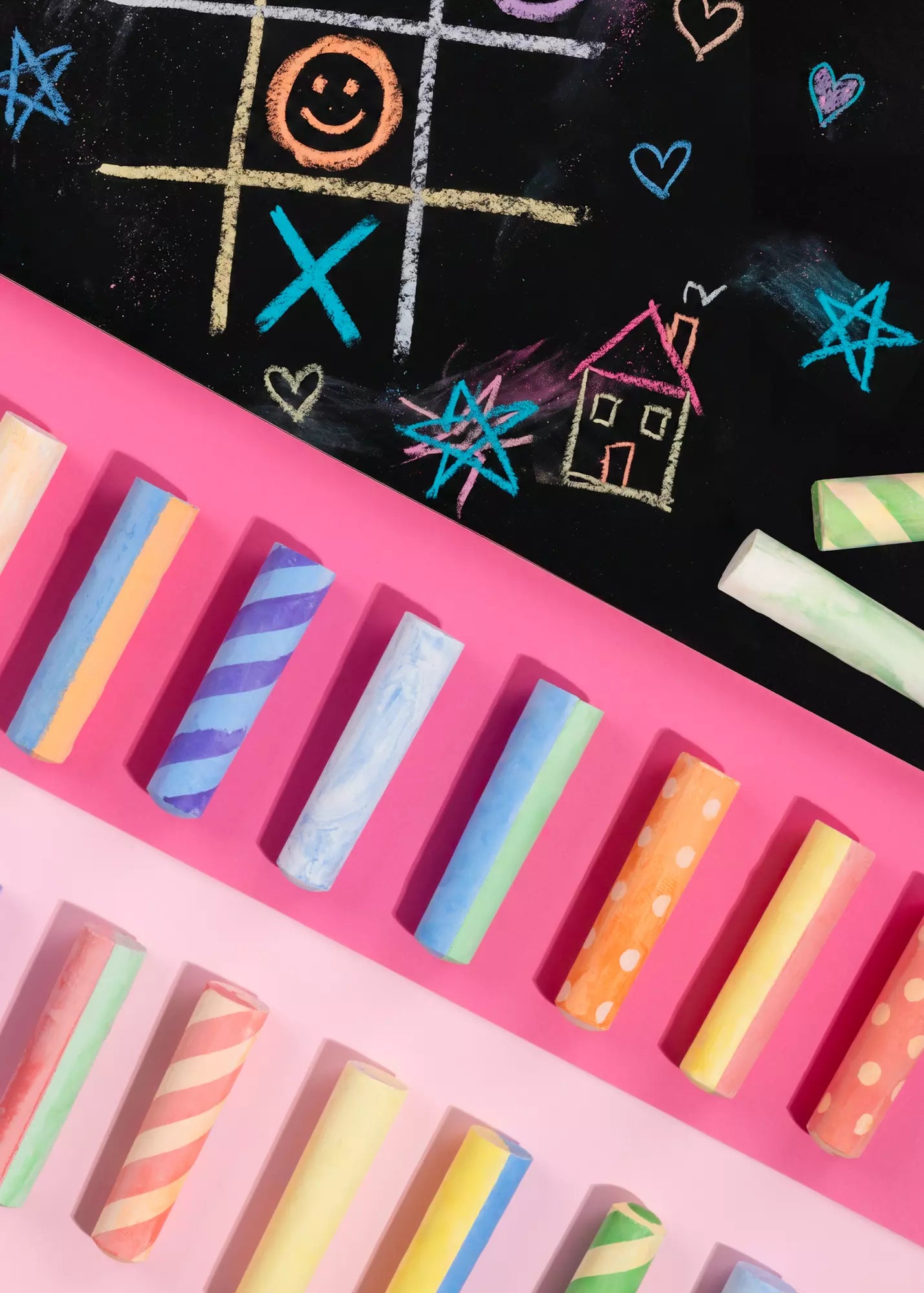 Image of Jumbo Rainbow Sidewalk Chalk (24 colors)