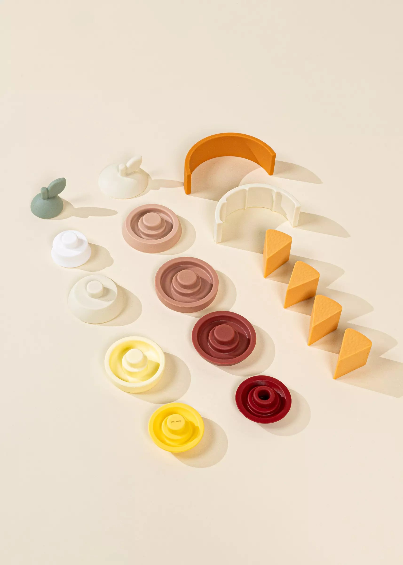 Image of 3 jeux de fruits empilables en silicone (16 pièces)