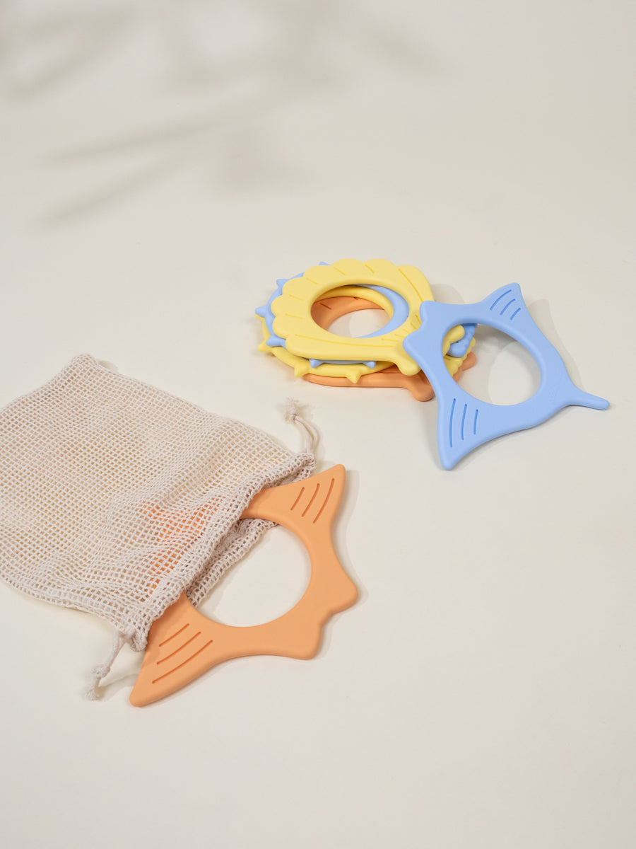 Image of Ensemble de 6 anneaux de plongée en silicone pour la piscine - Océan