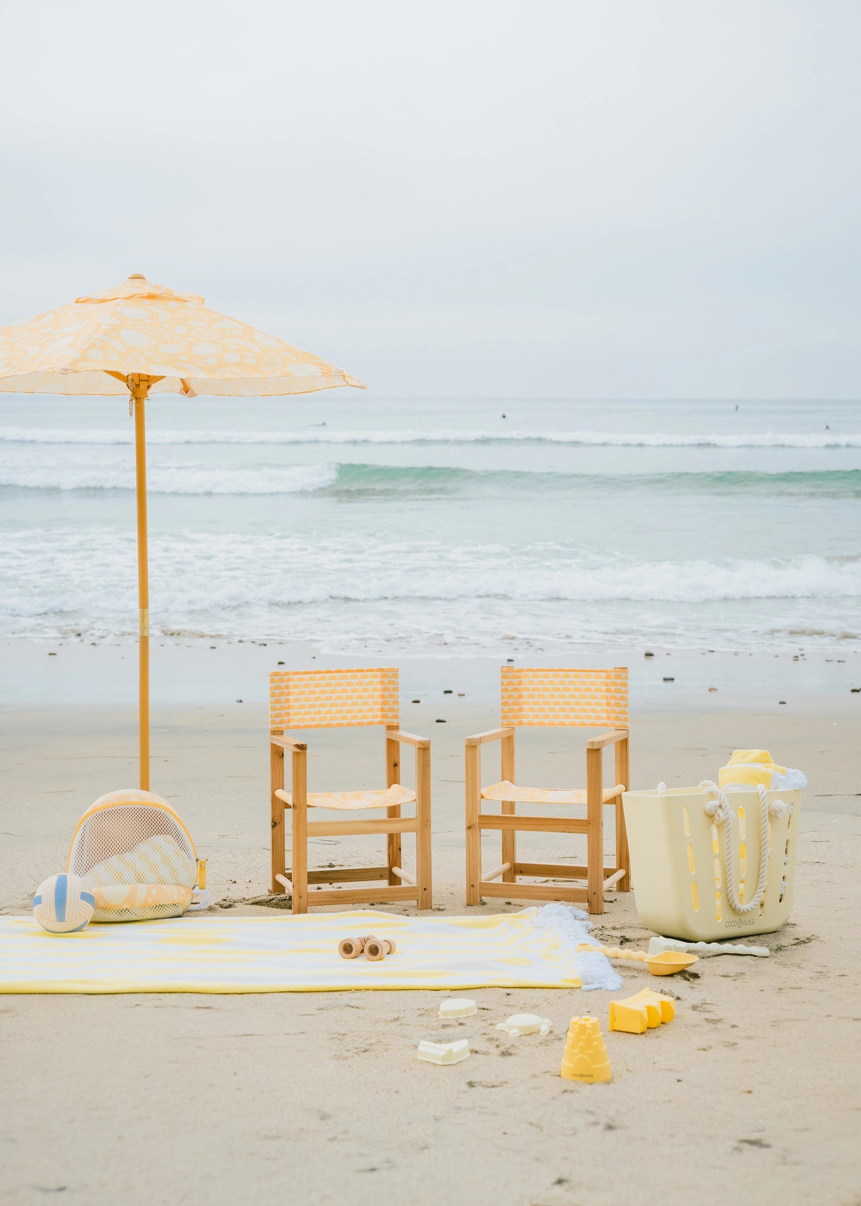 Image of EVA Waterproof Beach Bag W/Cotton Handle Rope-Cream