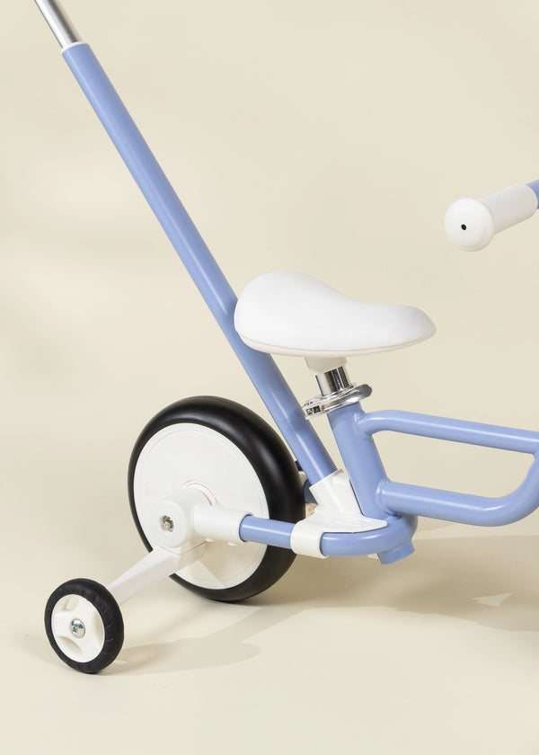 Tricycle avec poignée & roues d'entrainement 4-en-1 – Océan 