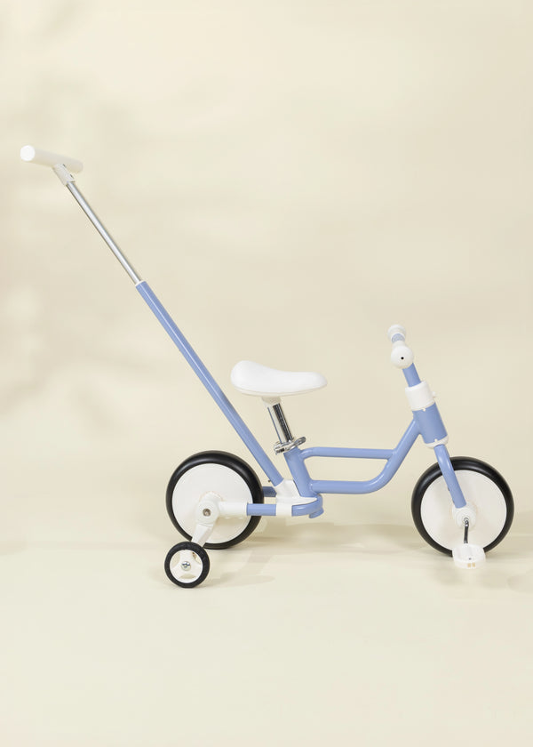 Tricycle avec poignée & roues d'entrainement 4-en-1 – Océan 