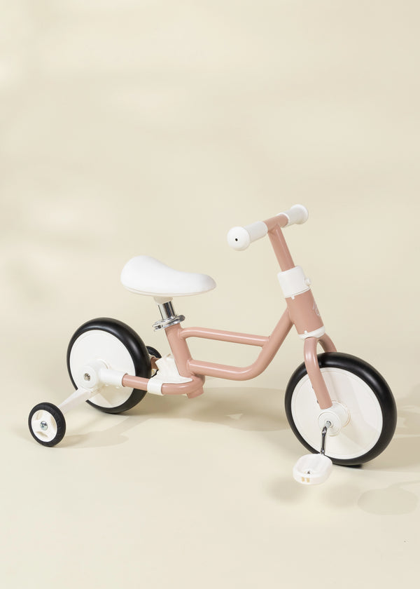 Tricycle avec poignée & roues d'entrainement 4-en-1 - Pétunia 