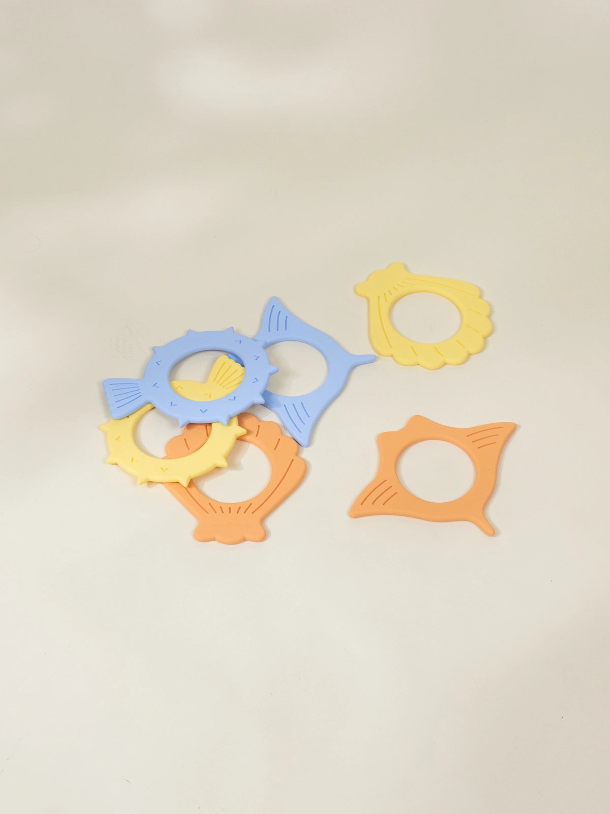 Set of 6 Silicone Diving Rings Pool Toys - Ocean