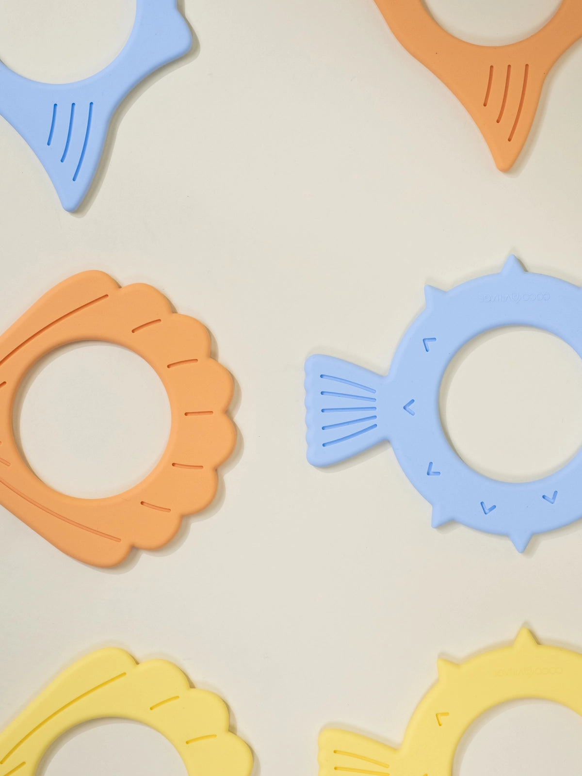 Image of Set of 6 Silicone Diving Rings Pool Toys - Ocean