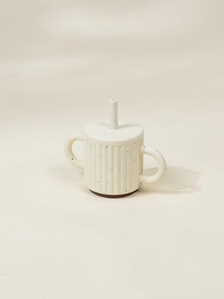 Gobelet pour bébé en silicone avec paille et poignées – Collection Pottery 