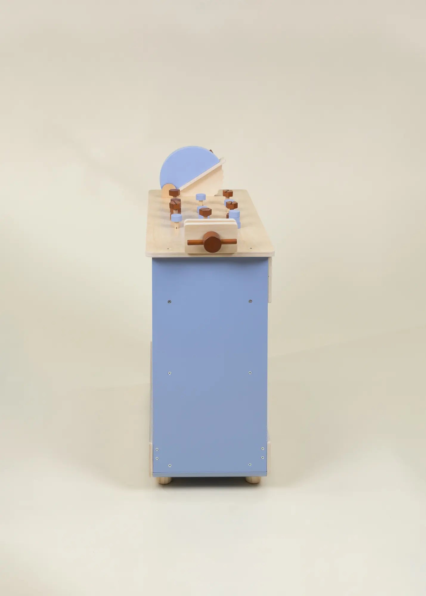 Image of Wooden Play Construction Workbench with Miter Saw