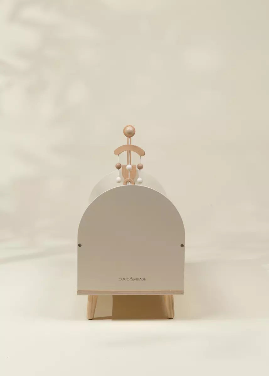 Lit de bébé en bois pour poupées avec accessoires 