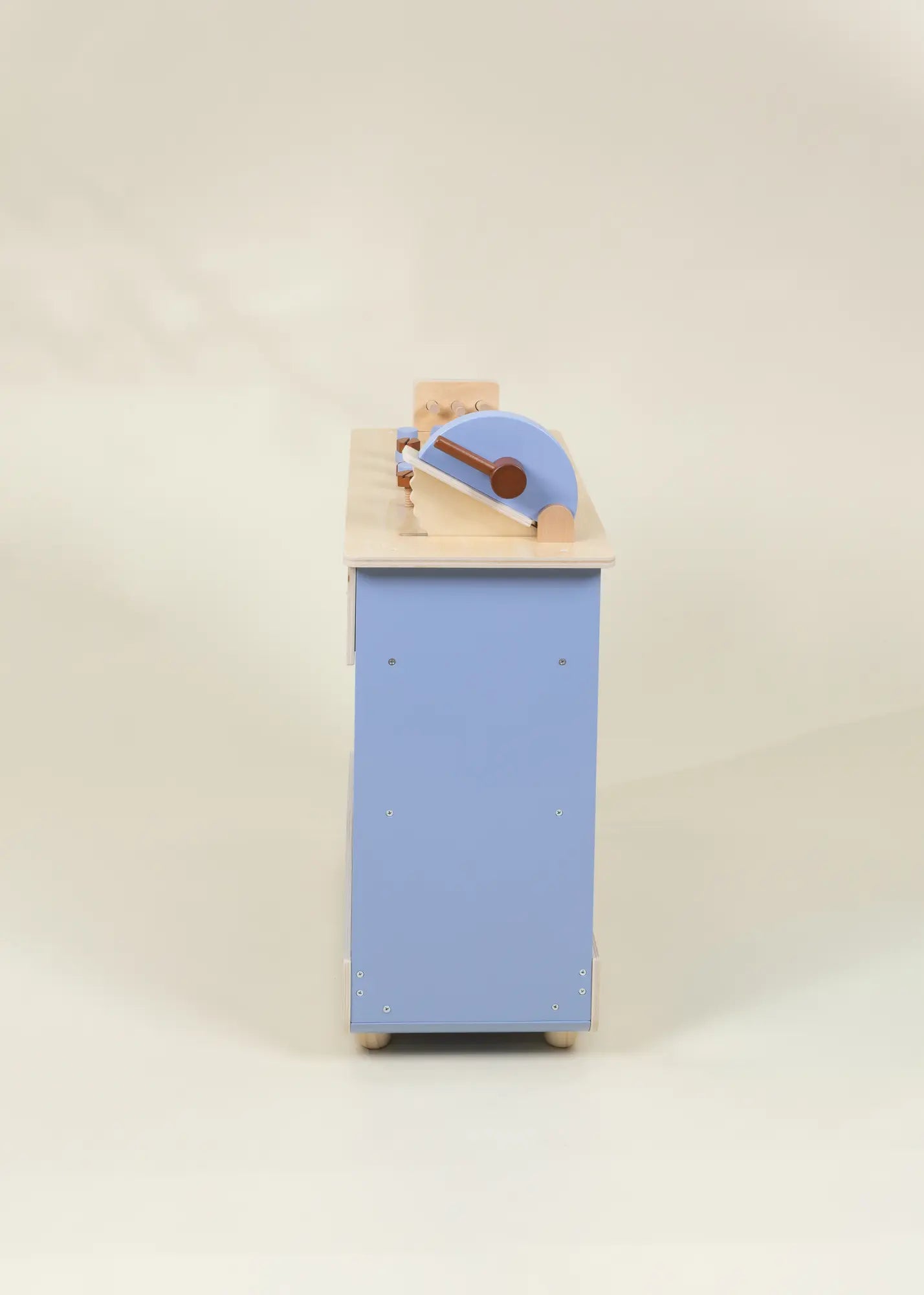 Image of Wooden Play Construction Workbench with Miter Saw