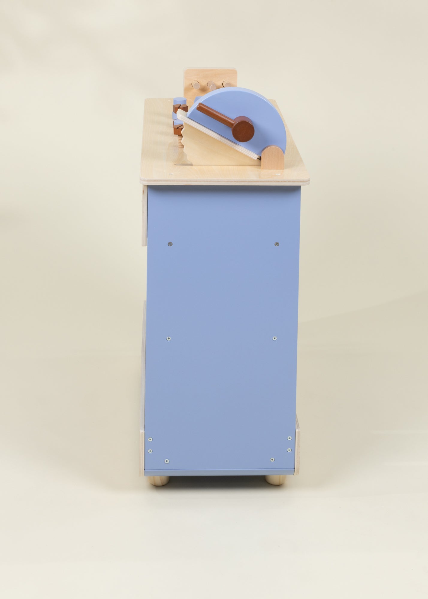Image of Établi de construction de jeu en bois avec scie à onglet 