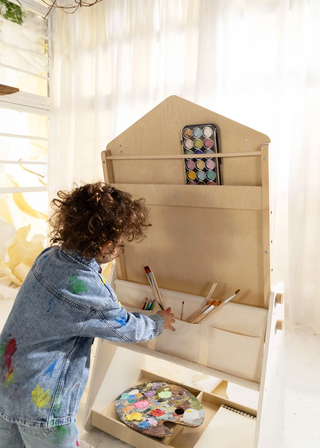 Chevalet d'art en bois