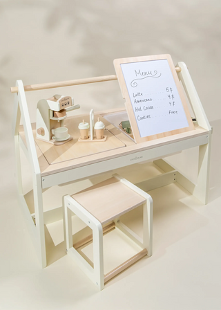 Table d'art et de jeux sensoriels multifonctionnelle en bois avec tabourets 