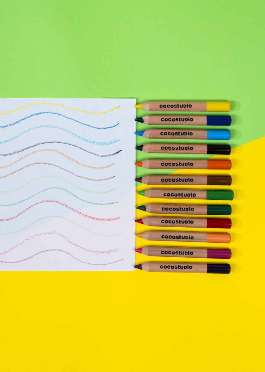 Ensemble de 12 crayons de couleur d’artiste Jumbo