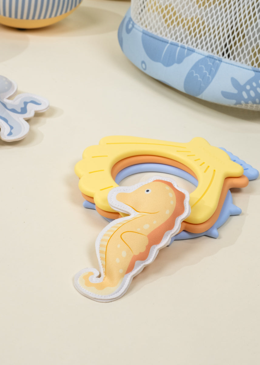 Ensemble de 6 anneaux de plongée en silicone pour la piscine - Océan