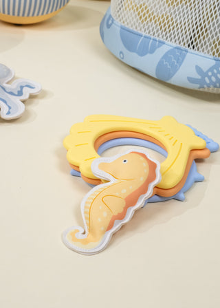 Ensemble de 6 anneaux de plongée en silicone pour la piscine - Océan