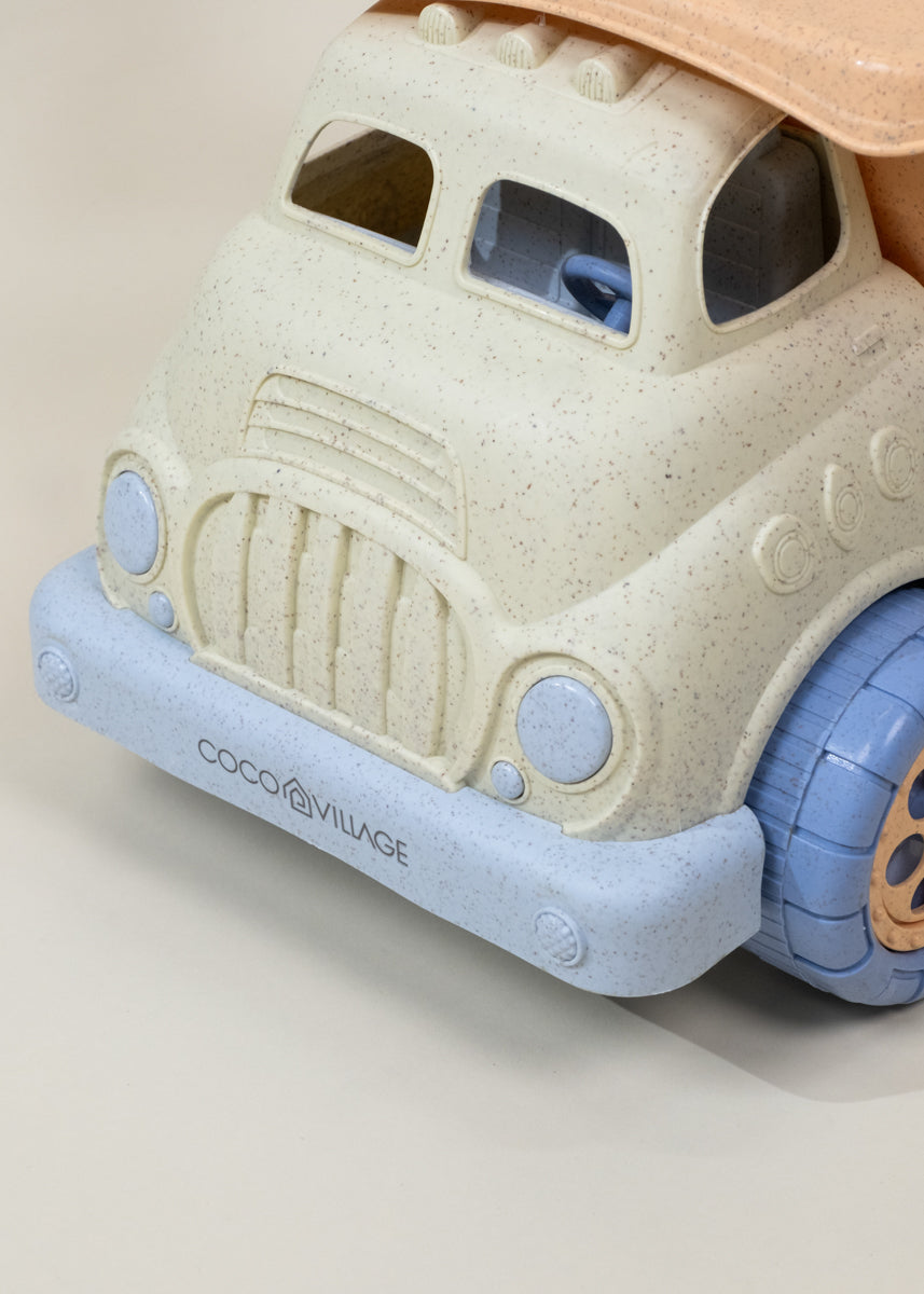 Ensemble de jouets de sable en paille de blé grand format 5 pièces – Camion benne et accessoires 