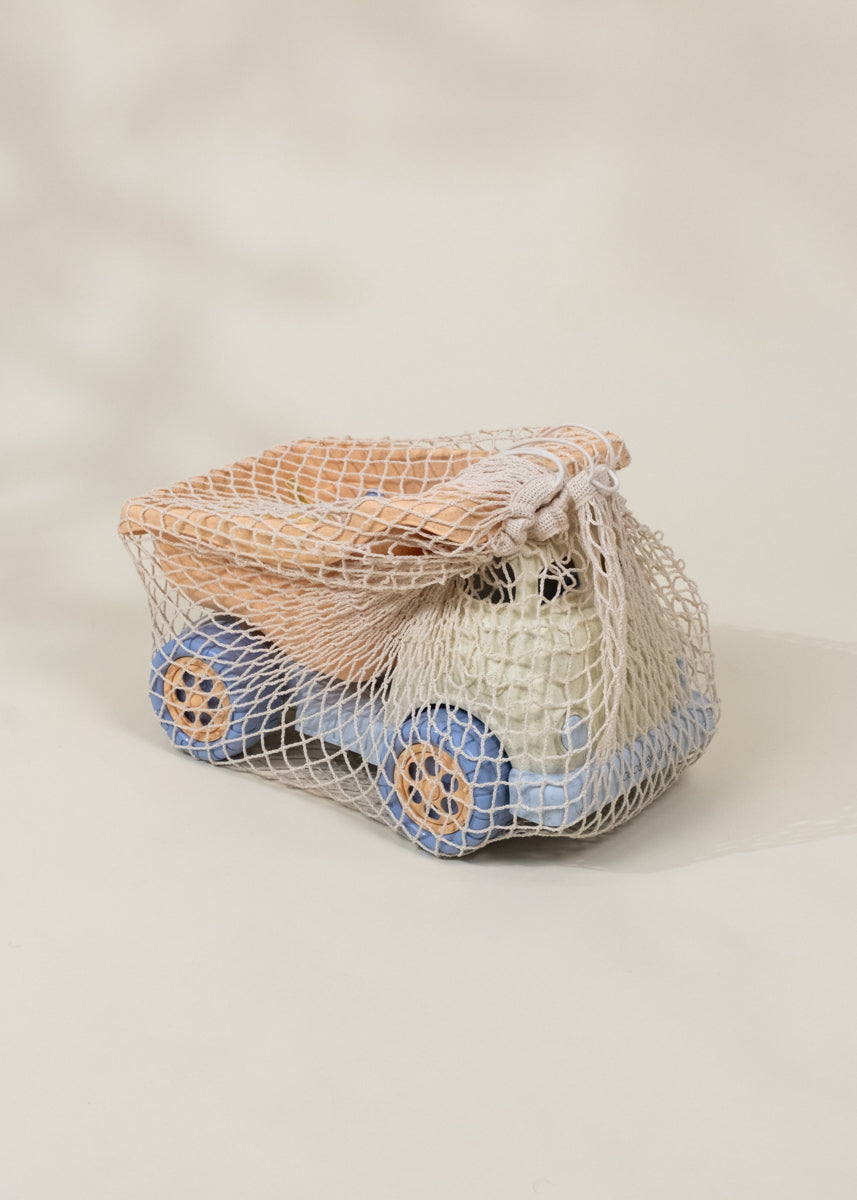 Image of Ensemble de jouets de sable en paille de blé grand format 5 pièces – Camion benne et accessoires 
