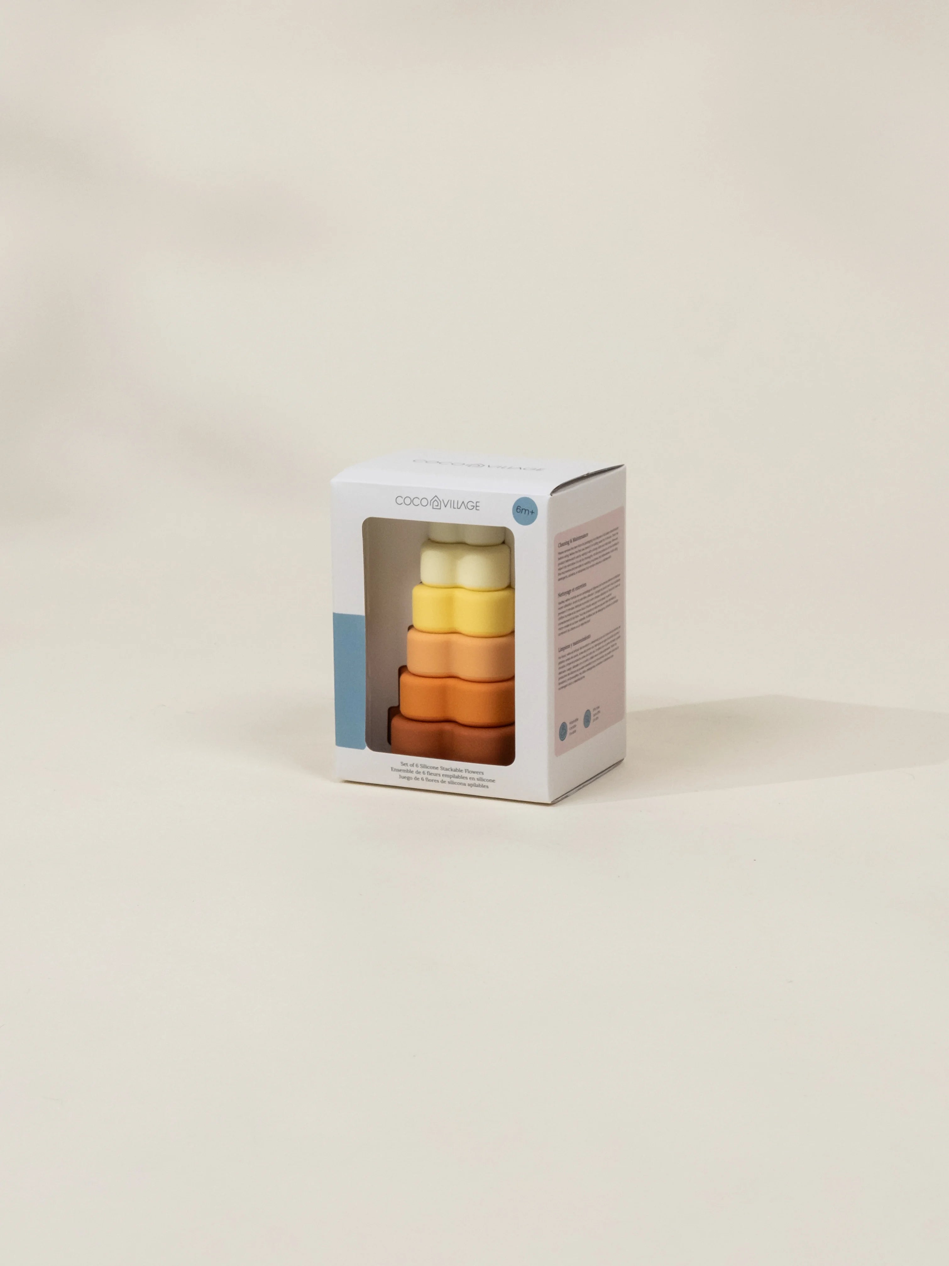 Image of Set of 6 Silicone Stackable Flowers