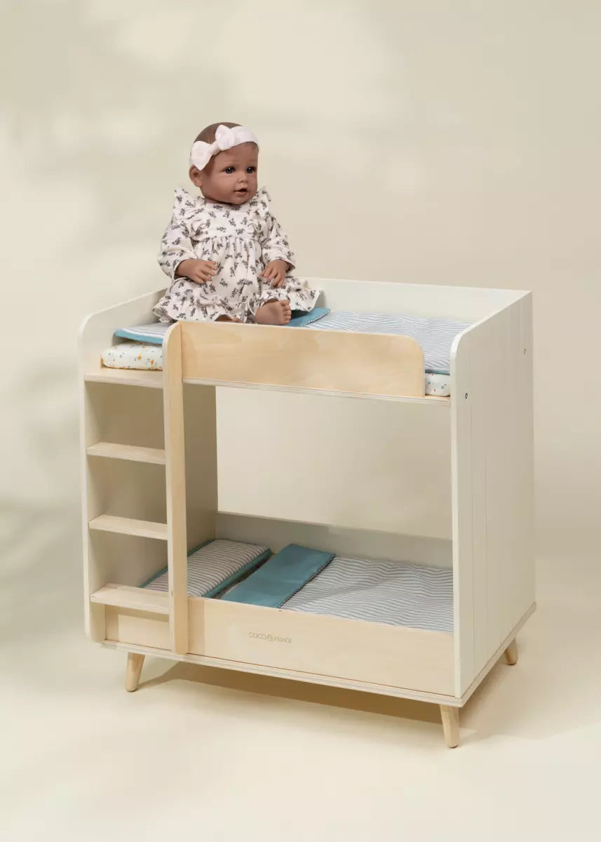 Image of Lit superposé en bois pour poupées