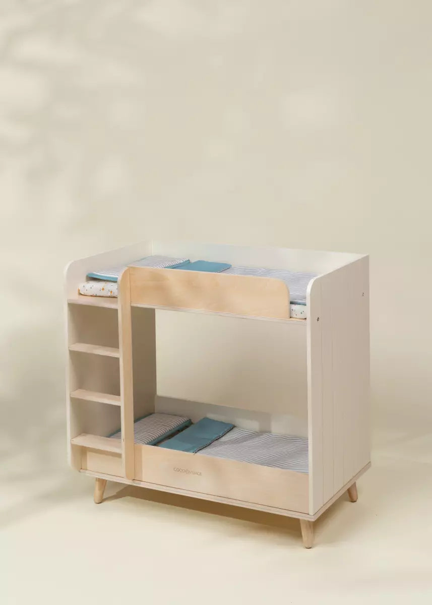 Image of Lit superposé en bois pour poupées