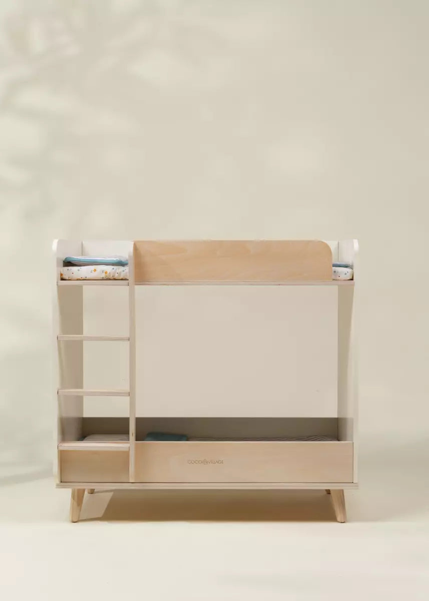 Image of Lit superposé en bois pour poupées