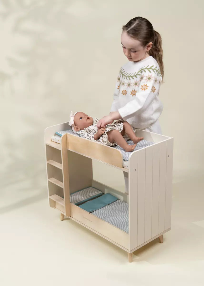 Image of Lit superposé en bois pour poupées
