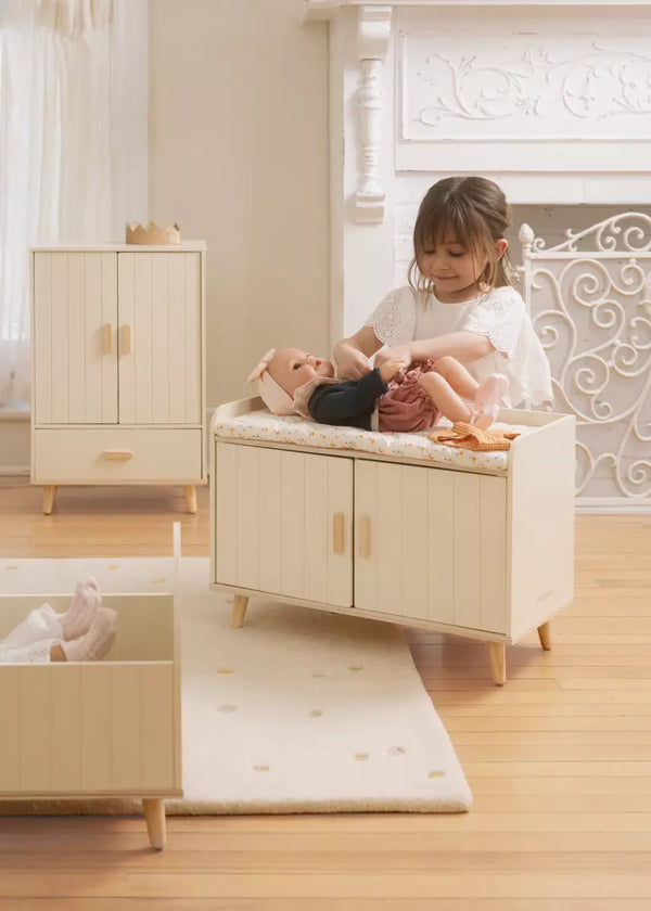 Table à langer en bois pour poupées 