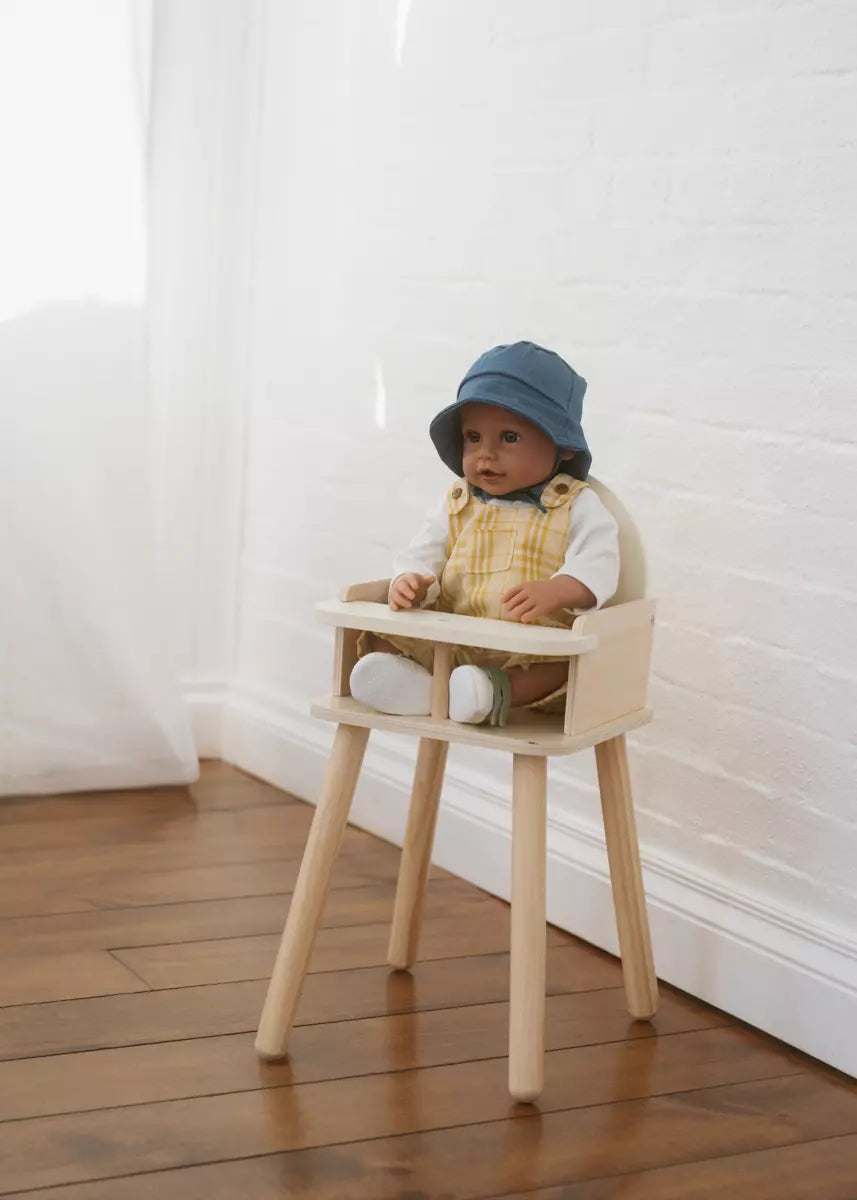 Image of Chaise haute en bois pour poupées 