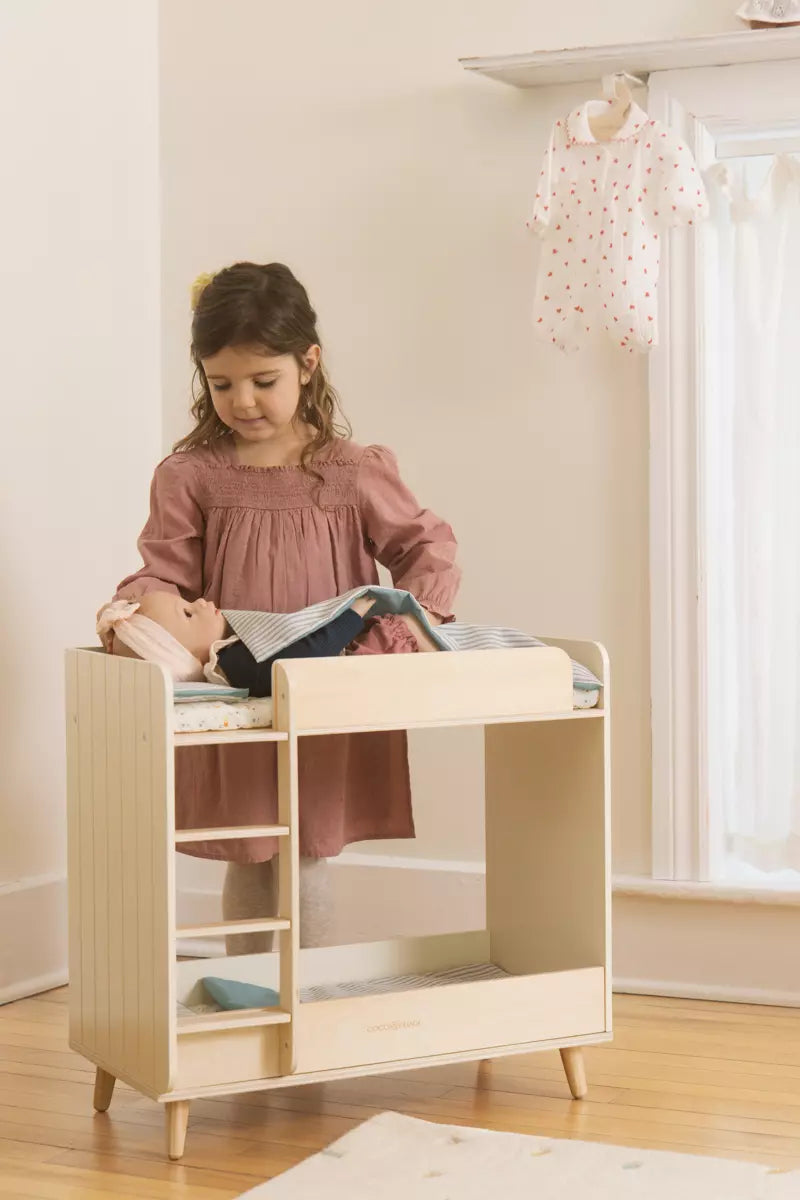 Lit superposé en bois pour poupées