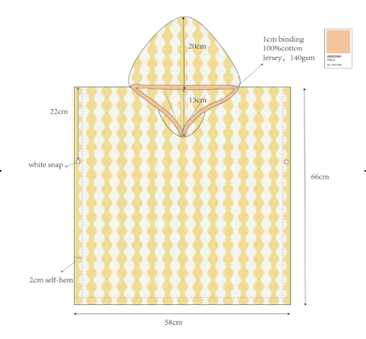 Image of 100% Cotton Kids Beach & Pool Poncho – Gelato