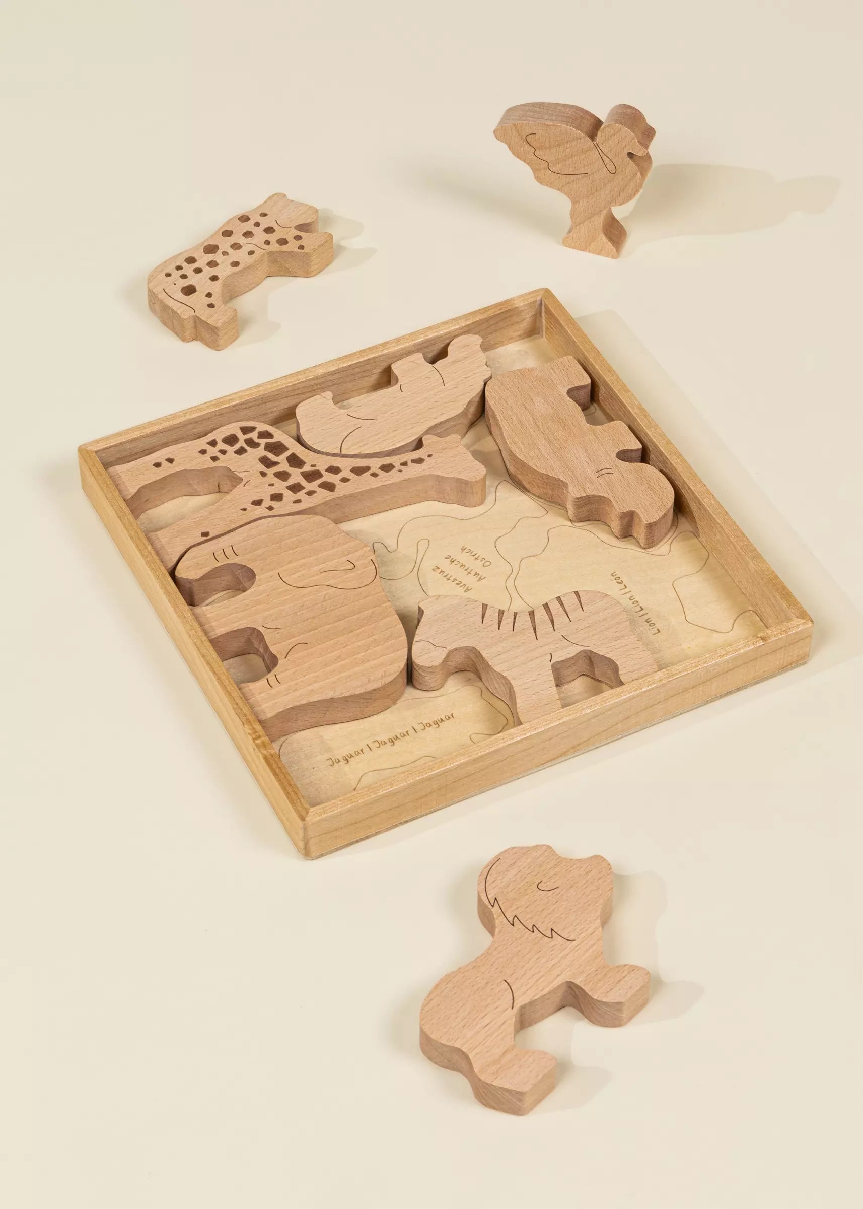 Image of Wooden Balance Puzzle - Safari - 8 pieces