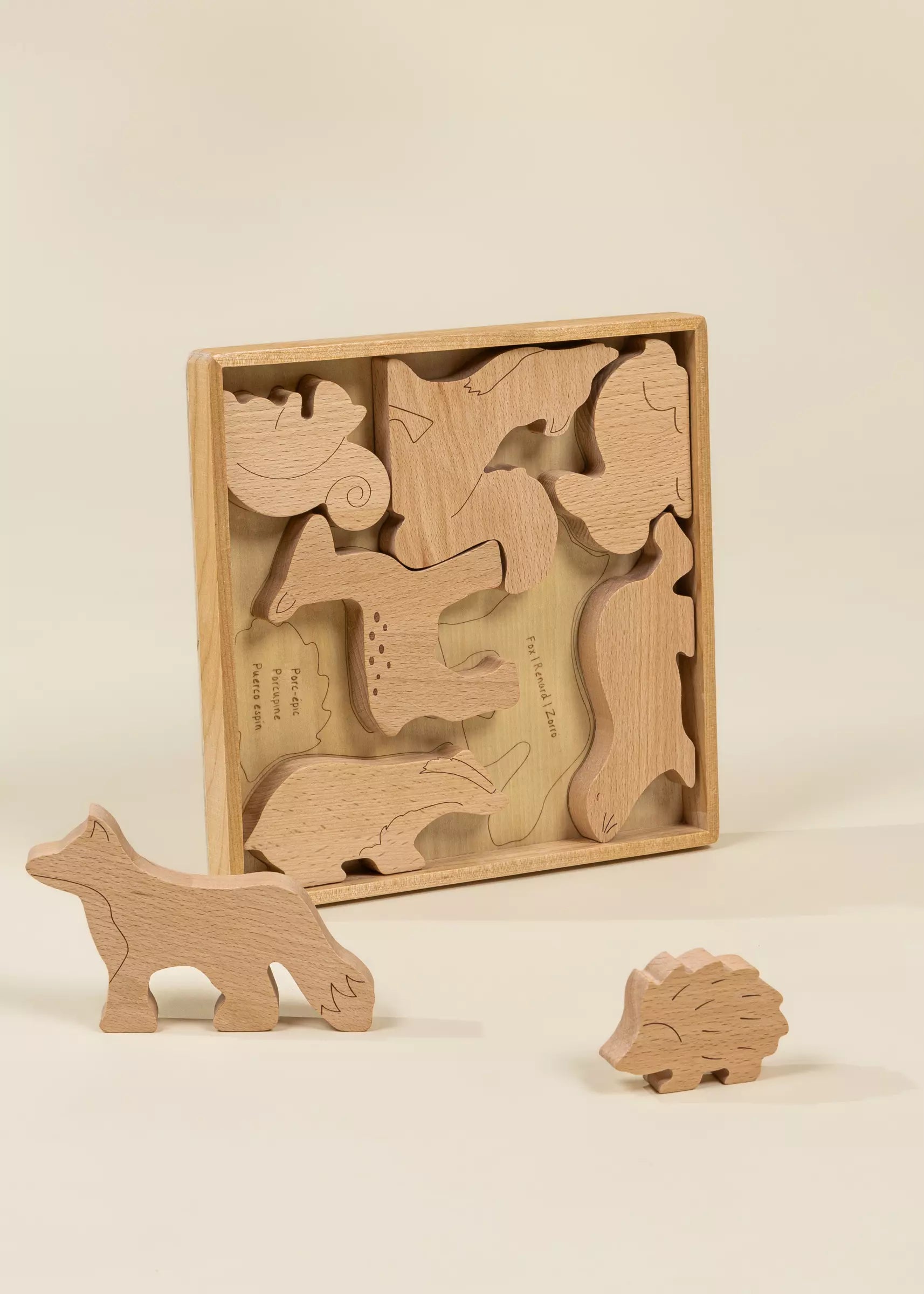 Image of Wooden Balance Puzzle - Forest - 8 pieces