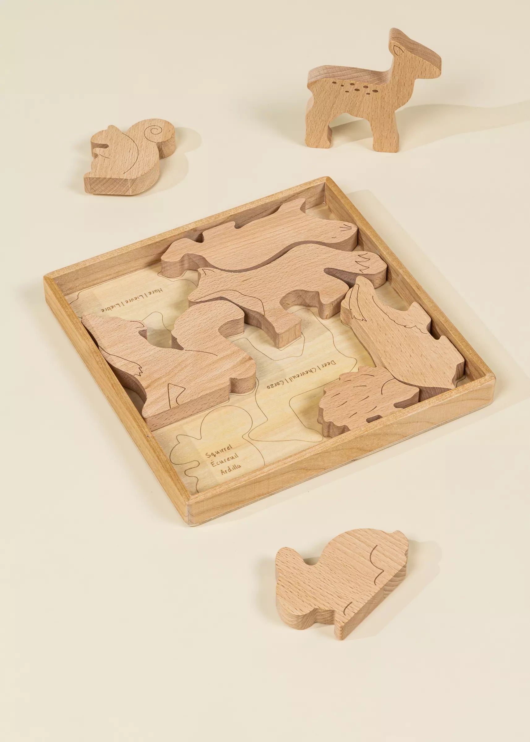 Image of Wooden Balance Puzzle - Forest - 8 pieces