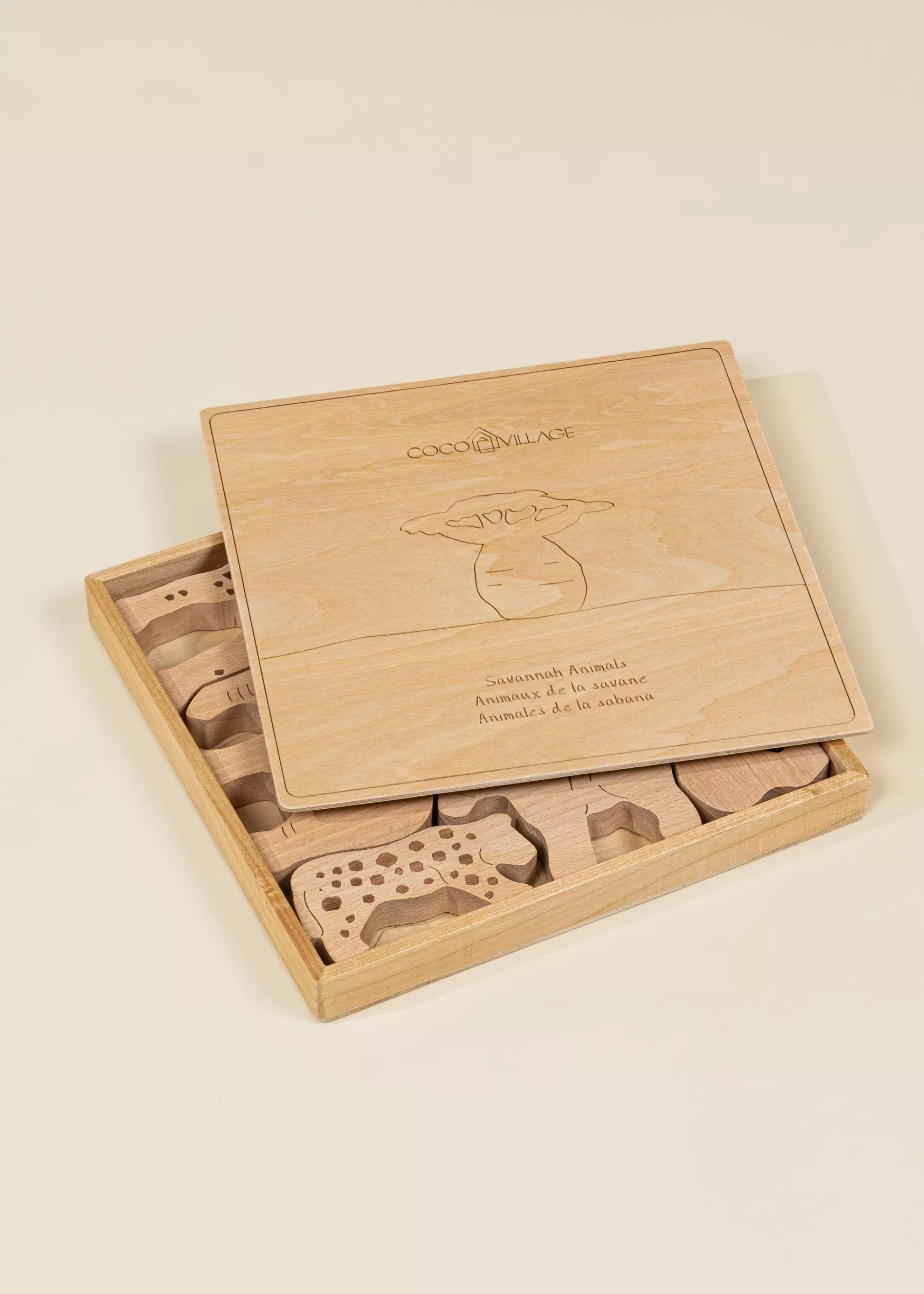 Image of Wooden Balance Puzzle - Safari - 8 pieces